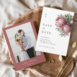 Reserve A Data Protea Nativa Aquarela Floral Boho Botânico