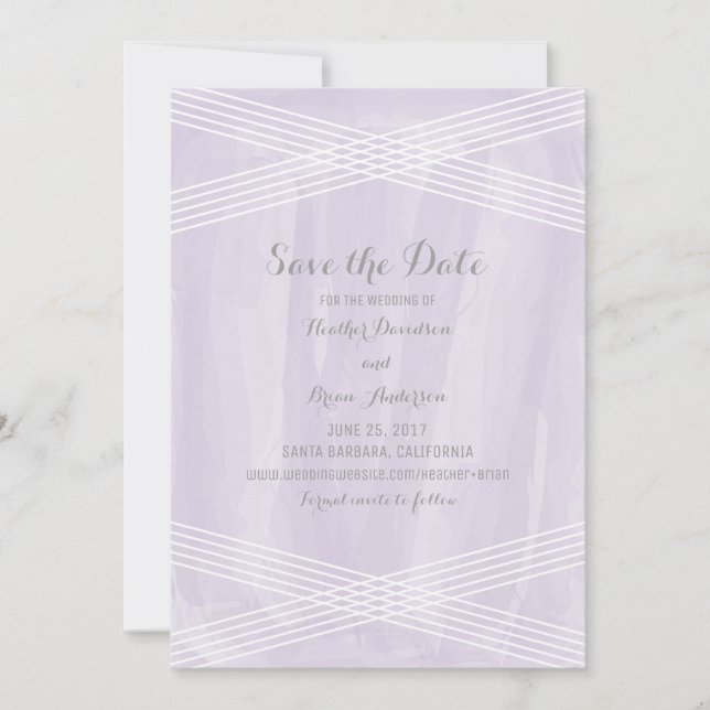 Reserve A Data Purple Watercolor Deco Salvar a Data (Frente)