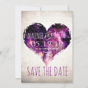 Reserve A Data Purple Watercolor Starry Sky Heart Salvar a Data