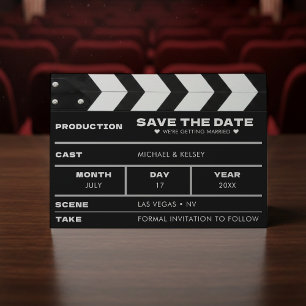 Reserve A Data Quadro de Clap de Casamento de Filme de Cinema