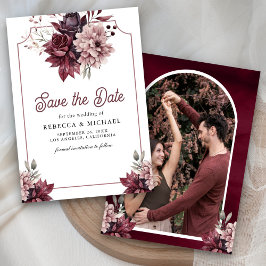 Reserve A Data Quadro Floral Sombrio e Temperamental Foto Casamen