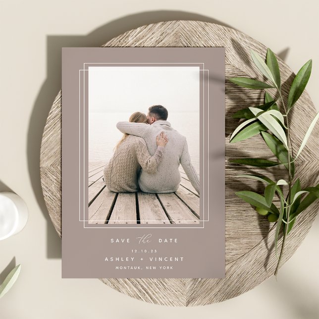 Reserve A Data Quadro Geométrico | Foto vertical (Criador carregado)