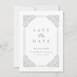 Reserve A Data Quadro Vintage Verde Mudado para o Barroco Vitoria