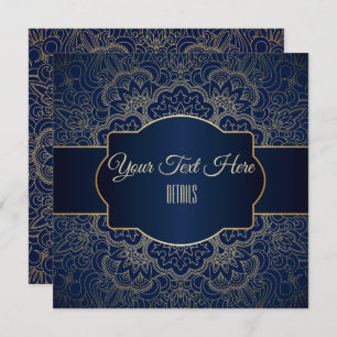 Reserve A Data Qualquer evento Elegante Dourado Mandala