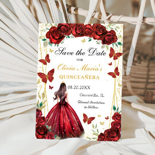 Reserve A Data Quic Red Rose Floral Quinceanera Princess