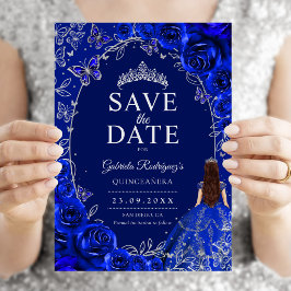 Reserve A Data Quinceanera Azul Real Prata