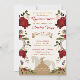 Reserve A Data Quinceanera Burgundy Red Charra, Charro Ocidental