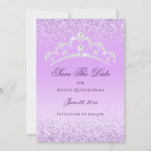 Reserve A Data Quinceanera Elegante, 15 Roxo, Aniversário