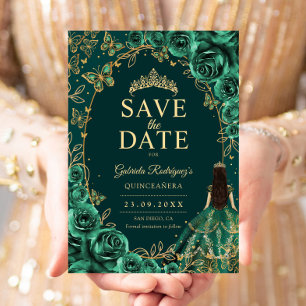Reserve A Data Quinceanera Esmeralda Dourado