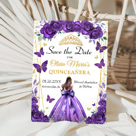 Reserve A Data Quinceañera Purple Floral Princess Butflies