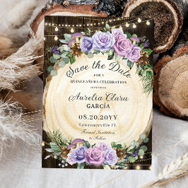 Reserve A Data Quinceañera Rústica Floresta Floral Encantada