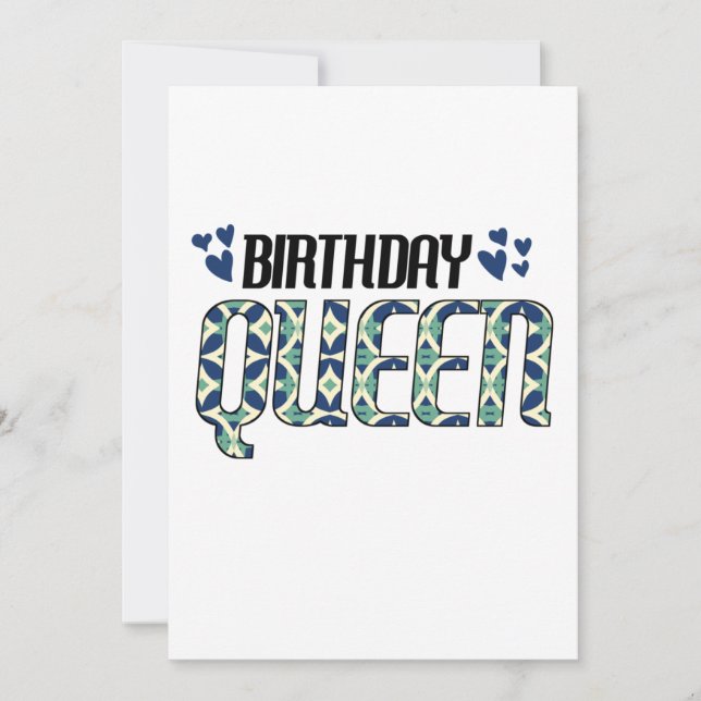 Reserve A Data Rainha de aniversário (Frente)