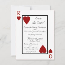 Rainha/Rei de Cartas de Baralho Salve a Data
