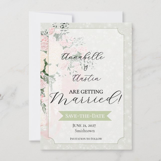 Reserve A Data Ramalhete em Cascata Rosa Wisteria com Laço Corado (Frente)