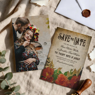 Reserve A Data Ramalhetes de Rosas Vermelhas Casamento Vintage