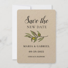 Reserve A Data Ramo de Oliveira Simples. Troca de Casamento Rústi