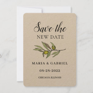 Reserve A Data Ramo de Oliveira Simples. Troca de Casamento Rústi
