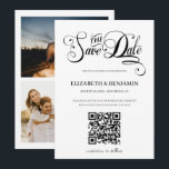 Reserve A Data Rascunho de Caligrafia Minimalista com Código QR 3<br><div class="desc">Design moderno e elegante impresso Rascunho de Caligrafia Minimalista com Código QR 3 Foto Salvar Data que pode ser personalizado com o seu texto. Por favor, clique no botão "Personalize" e use nossa ferramenta de design para modificar este modelo. Confira a loja de Design Gráfico para outros produtos que combinam...</div>