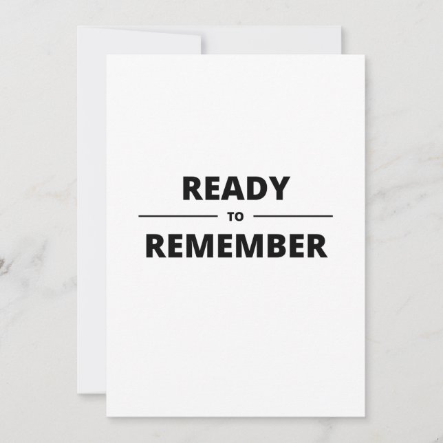 RESERVE A DATA READY TO REMEMBER (Frente)