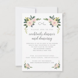 Reserve A Data Recepção/Alojamentos de Blush Floral de primavera