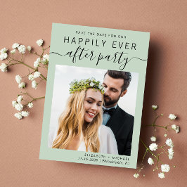 Reserve A Data Recepção de casamento moderna - Sábio de Foto Verd