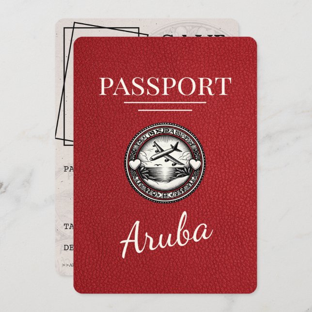 Reserve A Data Red Aruba Passport Salvar Data (Frente/Verso)