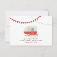 Red Retro Trailer & Wedding Salvar Data