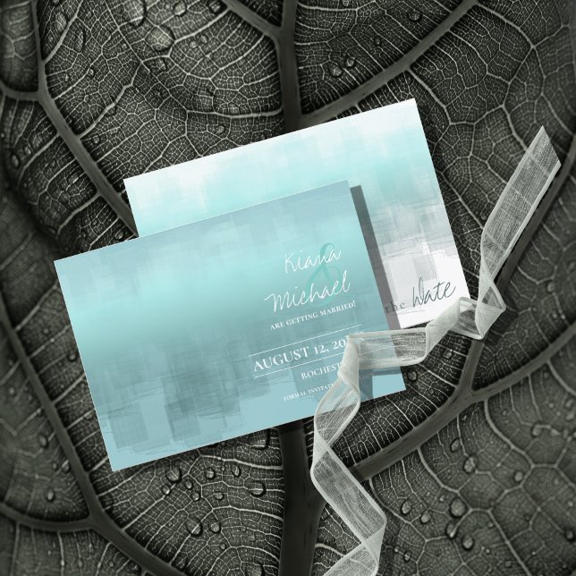 Reserve A Data Reflexos de Aquarela Casamento Verde Água ID774 (Criador carregado)