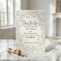 Relevo Floral de Tulipa em 3D Embossed Falso