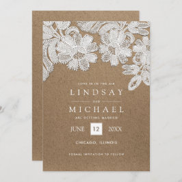Reserve A Data Renda | Kraft Paper Wedding Save the Date Cards