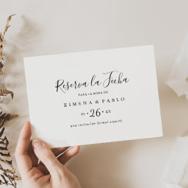 Reserve A Data Reserva Horizontal Minimalista Simples la Fecha