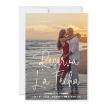 Reserva la Fecha Elegant Script Fotografia Espanho