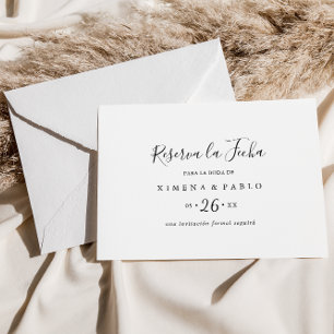 Reserve A Data Reserva La Fecha Horizontal Minimalista