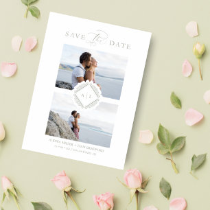 Reserve A Data Reserva La Fecha Iniciais Trend Chic Ornament Soph