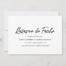 Reserve A Data Reserva la Fecha Simple Modern Espanhol
