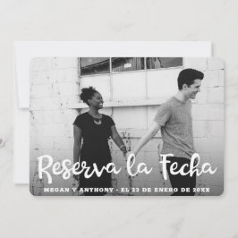 Reserve A Data Reserva la Fecha White Text Overlay Foto Espanhola