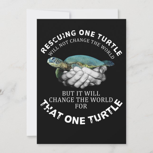 Reserve A Data Resgatar Uma Tartaruga Não Mudará O Mundo (Frente)