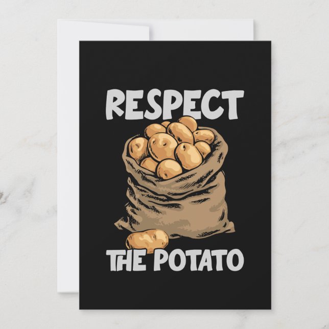 Reserve A Data Respeite As Batatas De Batata Engraçada (Frente)