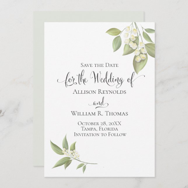 Reserve A Data Respiração Elegante Calor Botânico (Frente/Verso)