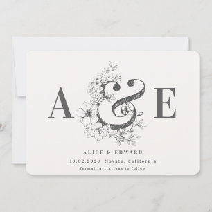 Reserve A Data Retenção floral feita à mão