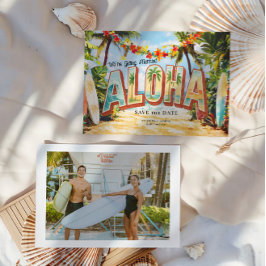 Reserve A Data Retro Beach | Casamento Tropical de Aloha