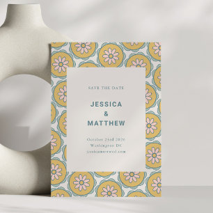 Reserve A Data Retro Boho Mandala Pastel Floral Minimalista