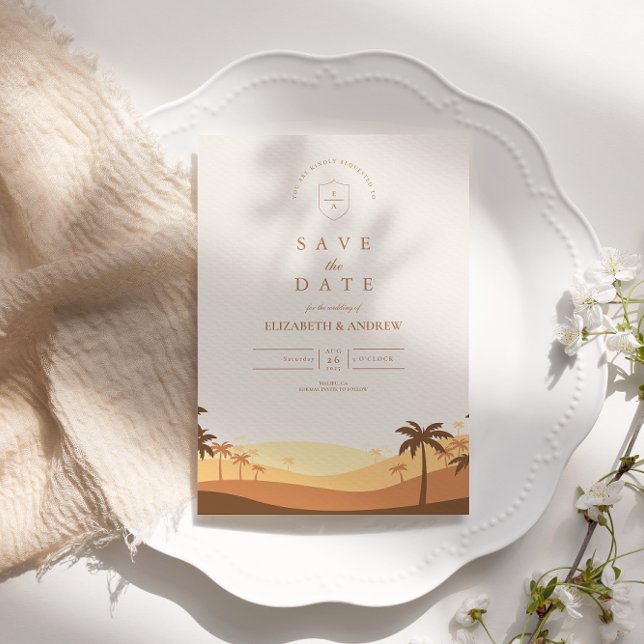 Reserve A Data Retro Desert Sunset Wedding (Criador carregado)
