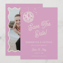 Reserve A Data Retro Groovy 70s Ivory Pink Foto