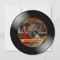 Retro Music Vinyl Record Foto Round