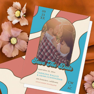 Reserve A Data Retro Terracotta e Sky Blue 70s