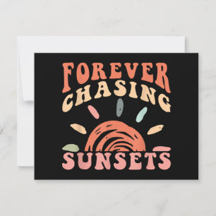 Reserve A Data Retro Vintage para sempre perseguir Pôrs do sol fé