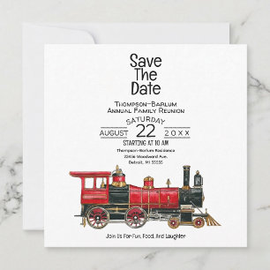 Reserve A Data Reunião da Família do Trem Vermelho