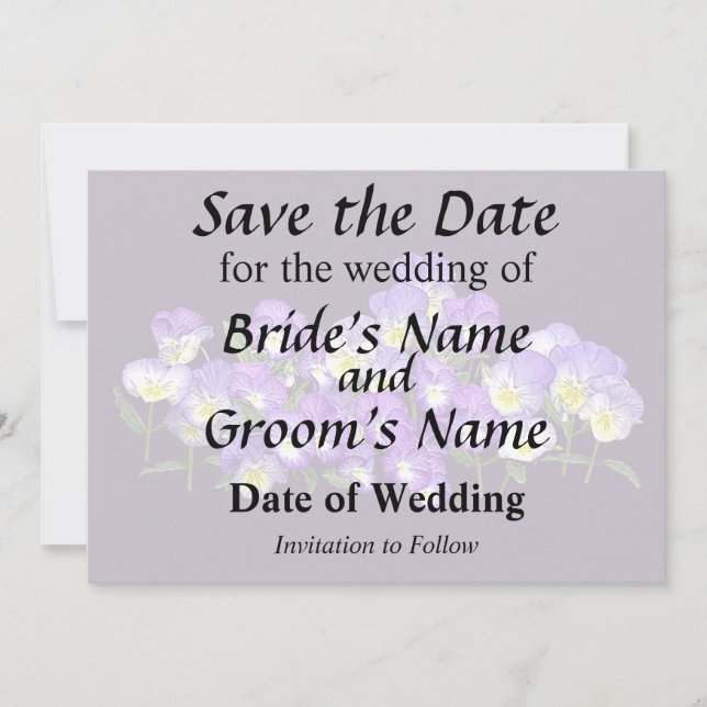 Reserve A Data Reunião da família Pansy (Frente)