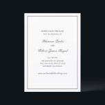 Reserve A Data Rhianna Traditional Wedding<br><div class="desc">O casamento estilo tradicional salva a data com um design simples e mínimo com seus nomes em um roteiro elegante e os detalhes do evento em uma fonte serif clássica.</div>